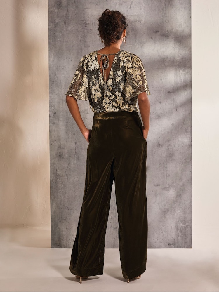 FatFace Ava Brown Velvet Trousers - Image 2 of 6 FatFace Ava Brown Velvet Trousers - Image 2 of 6
