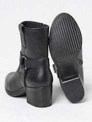 FatFace Hazel Black Mid Heel Boots - Image 2 of 3