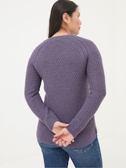 FatFace Ella Dark Purple Jumper - Image 2 of 5