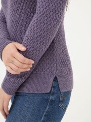 FatFace Ella Dark Purple Jumper - Image 4 of 5