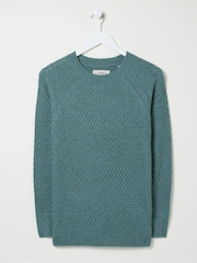 FatFace Ella Light Teal Jumper - Image 5 of 5
