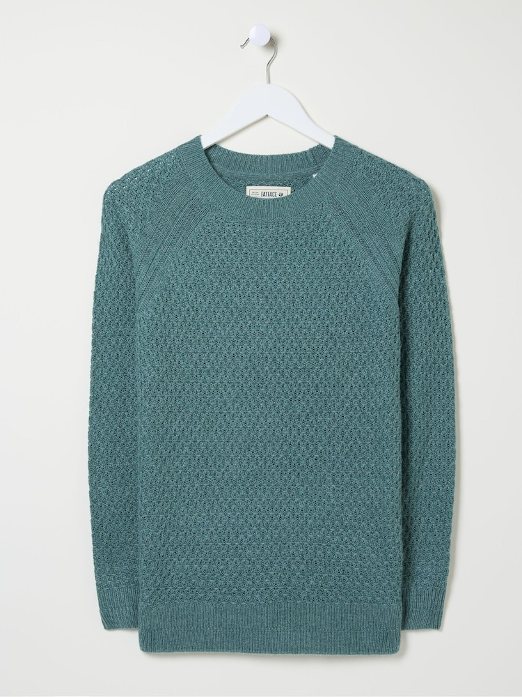 FatFace Ella Light Teal Jumper - Image 5 of 5