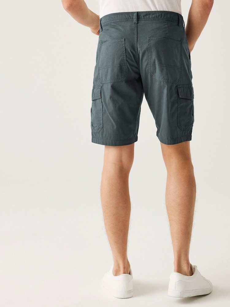 Regatta Grey 100% Cotton Ruwan Cargo Shorts - Image 2 of 6