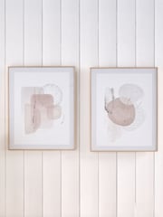 Pacific Natural Abstract Canvases with Natural Frame Set of 2 - Image 1 of 6