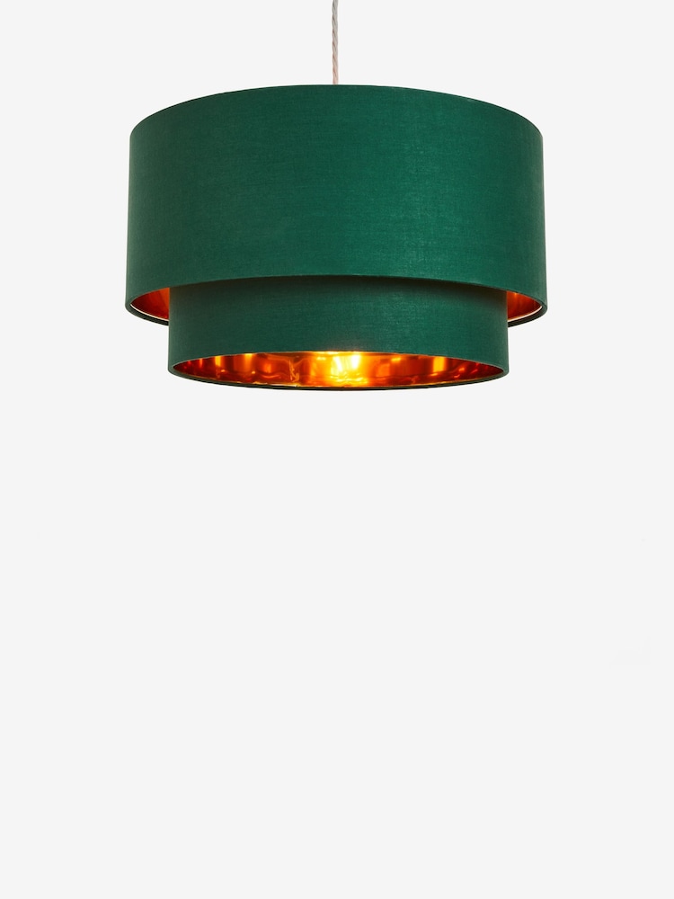 Green Rico Easy Fit Shade 2 Tier Large Ceiling Light - Image 5 of 5 Green Rico Easy Fit Shade 2 Tier Large Ceiling Light - Image 5 of 5