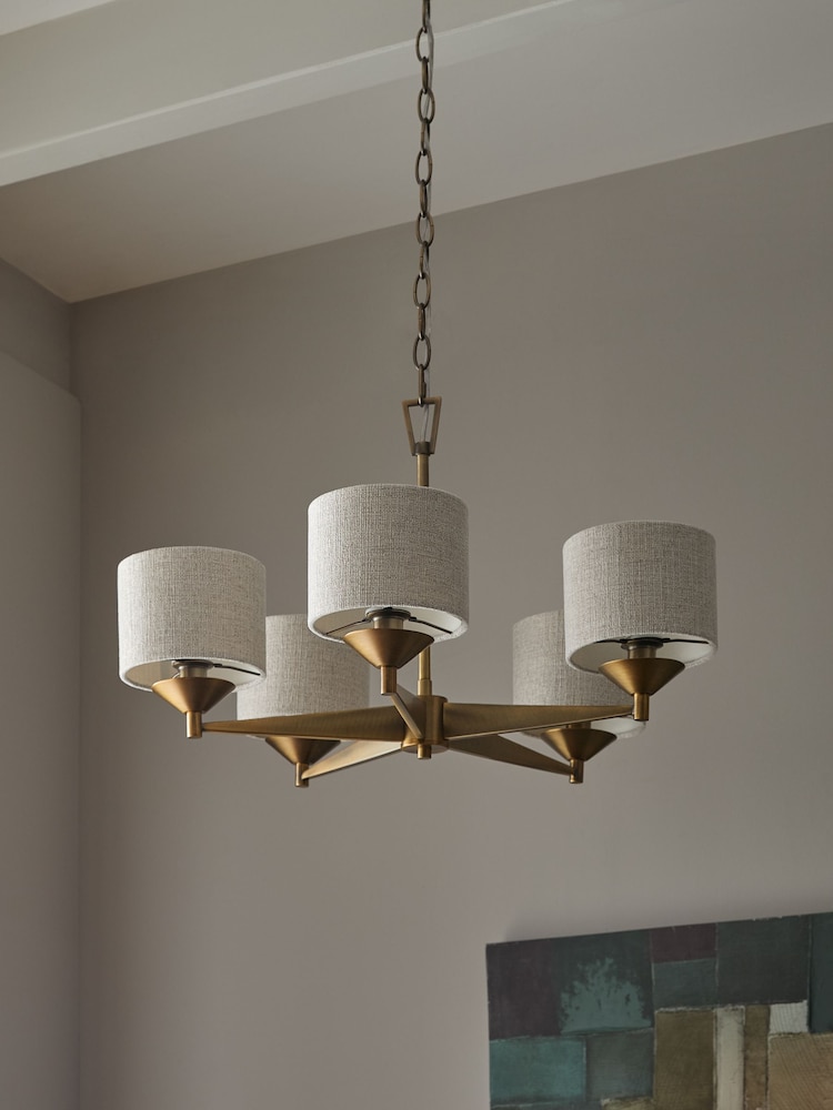 Brass Marston 5 Light Chandelier - Image 2 of 5 Brass Marston 5 Light Chandelier - Image 2 of 5