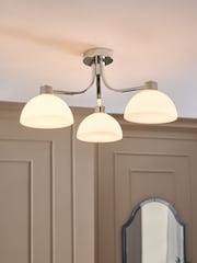 Chrome Layton 3 Light Flush Ceiling Light - Image 1 of 5