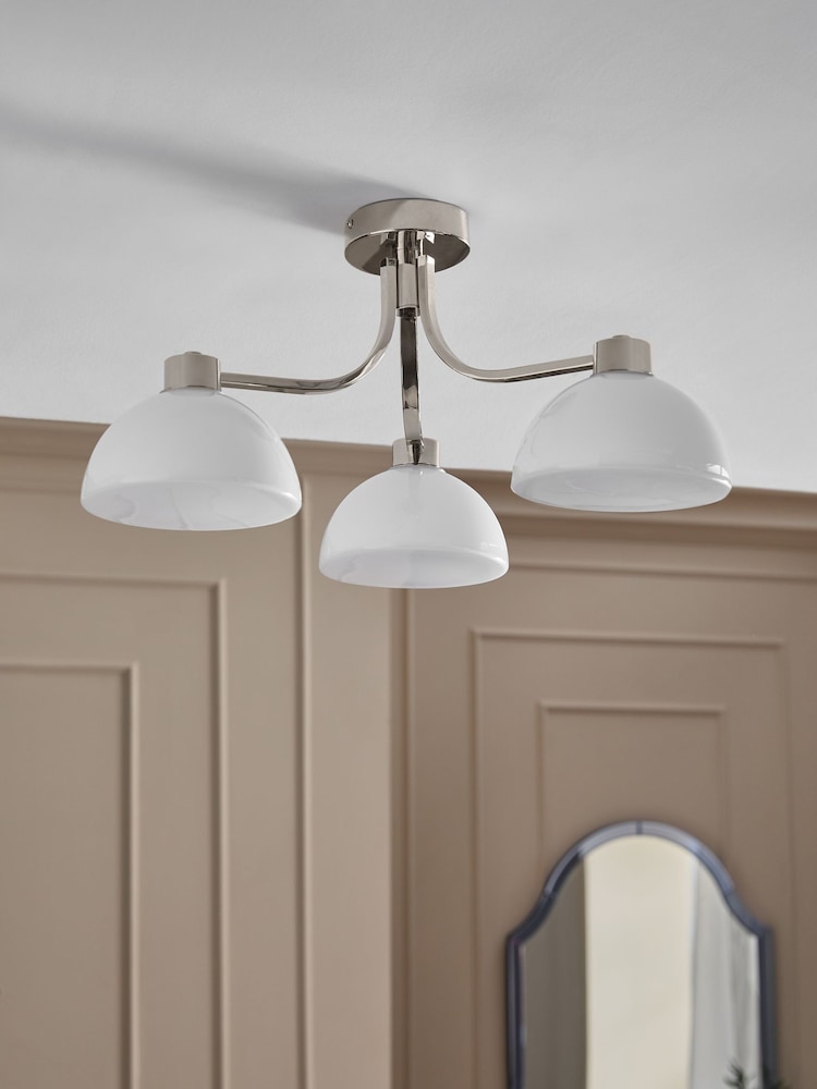 Chrome Layton 3 Light Flush Ceiling Light - Image 2 of 5