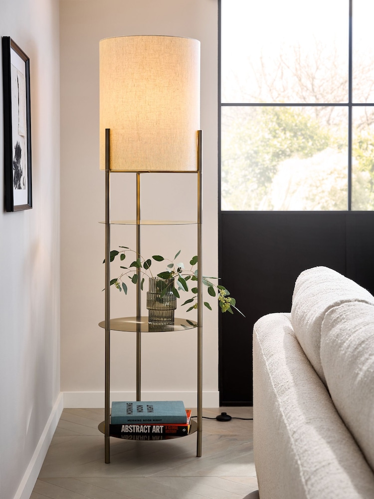 Pewter Grey Stratton Floor Lamp - Image 1 of 5 Pewter Grey Stratton Floor Lamp - Image 1 of 5