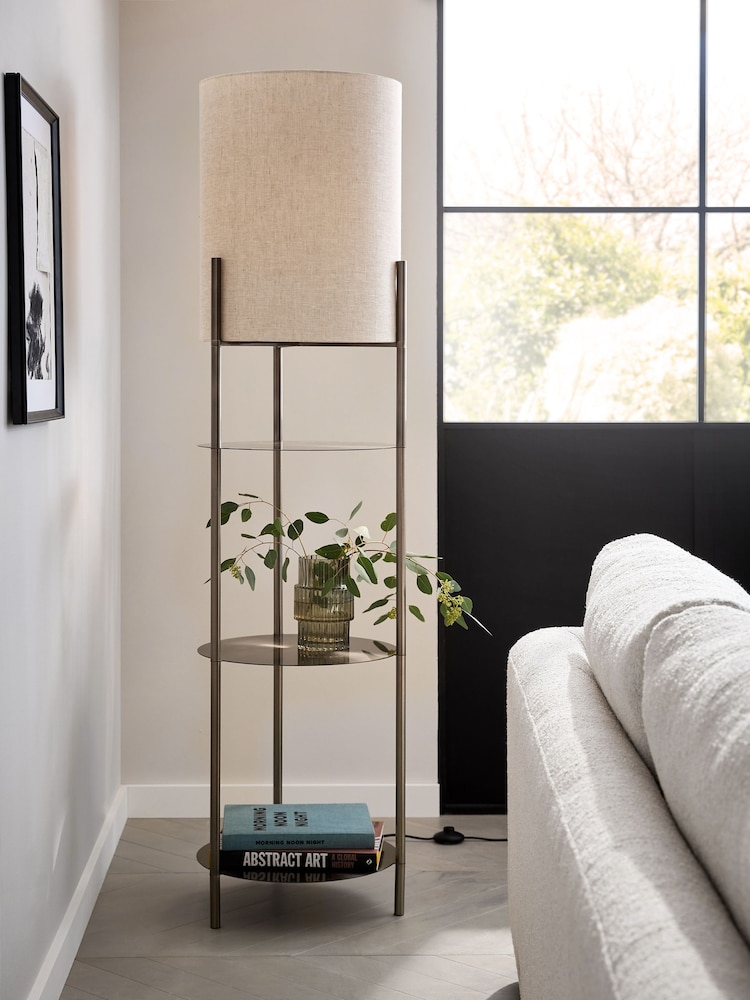 Pewter Grey Stratton Floor Lamp - Image 2 of 5