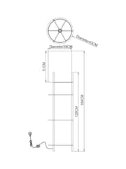 Pewter Grey Stratton Floor Lamp - Image 4 of 5