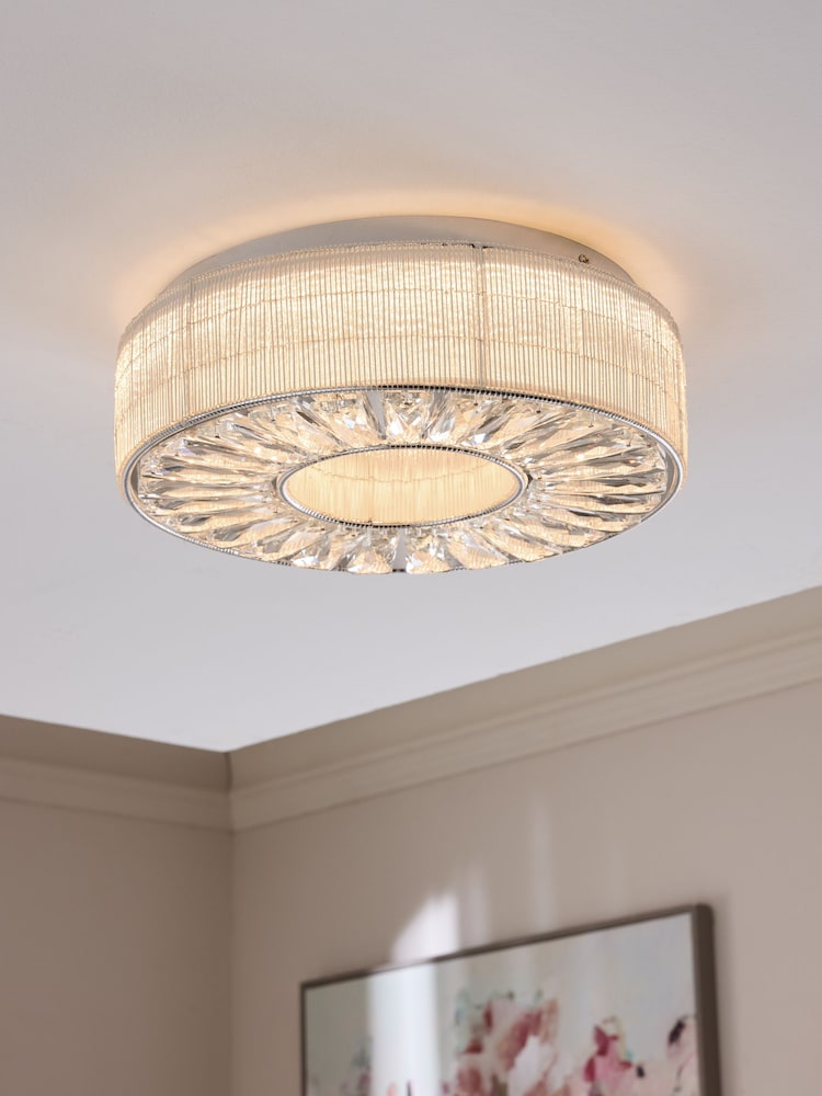 Clear Sora Flush Ceiling Light Fitting - Image 1 of 5