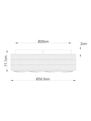 Clear Sora Flush Ceiling Light Fitting - Image 4 of 5