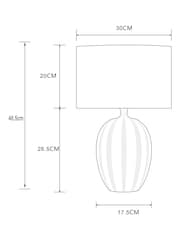 Red Stripe Table Lamp - Image 4 of 5