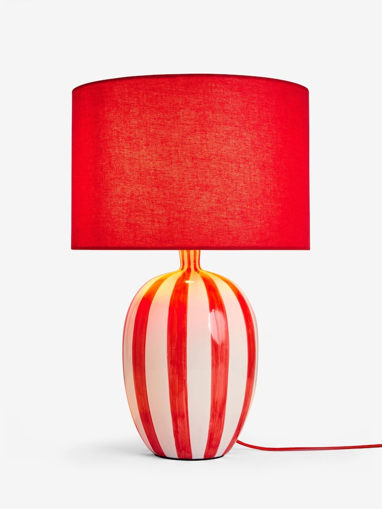 Red Stripe Table Lamp - Image 5 of 5