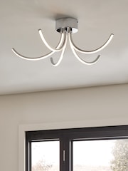 Chrome Layla 5 Light Flush Ceiling Light Fitting - Image 1 of 5