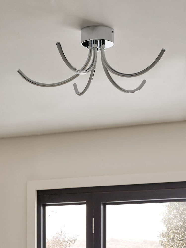 Chrome Layla 5 Light Flush Ceiling Light Fitting - Image 2 of 5