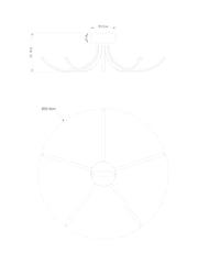 Chrome Layla 5 Light Flush Ceiling Light Fitting - Image 4 of 5