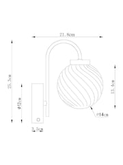 Blue Freya Rechargeable Wireless Wall Light - Image 10 of 10