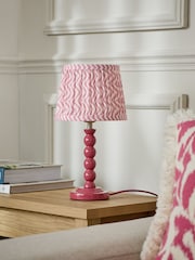 Pink Mini Bobbin Table Lamp - Image 2 of 5