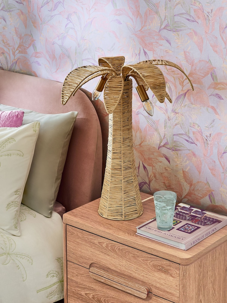 Natural Palm Tree Table Lamp - Image 2 of 4