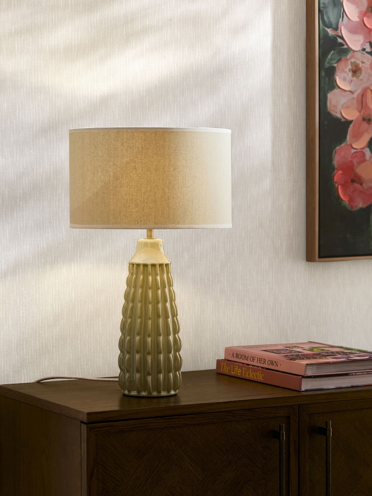 Green Cactus Table Lamp - Image 1 of 5