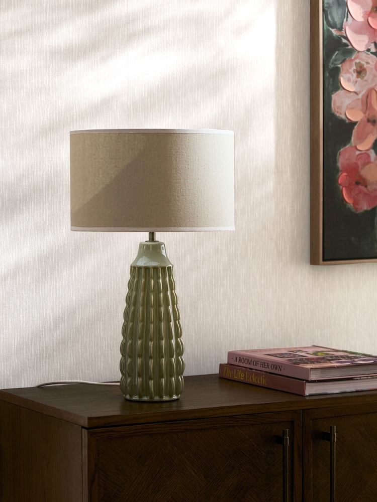 Green Cactus Table Lamp - Image 2 of 5