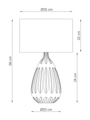 Black Diya Table Lamp - Image 5 of 5