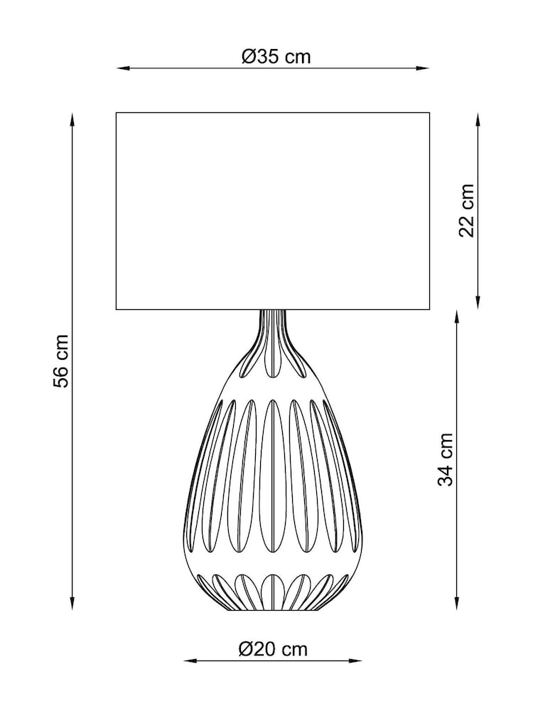 Black Diya Table Lamp - Image 5 of 5