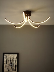 Black Layla 5 Light Flush Ceiling Light Fitting - Image 1 of 5