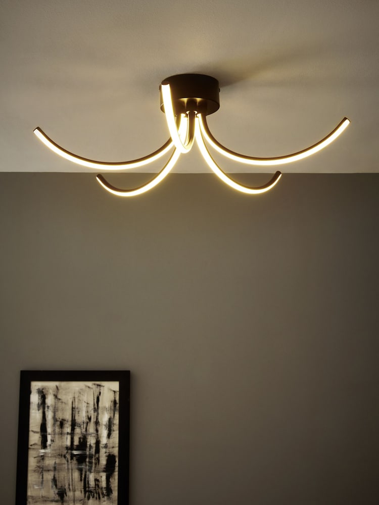Black Layla 5 Light Flush Ceiling Light Fitting - Image 1 of 5