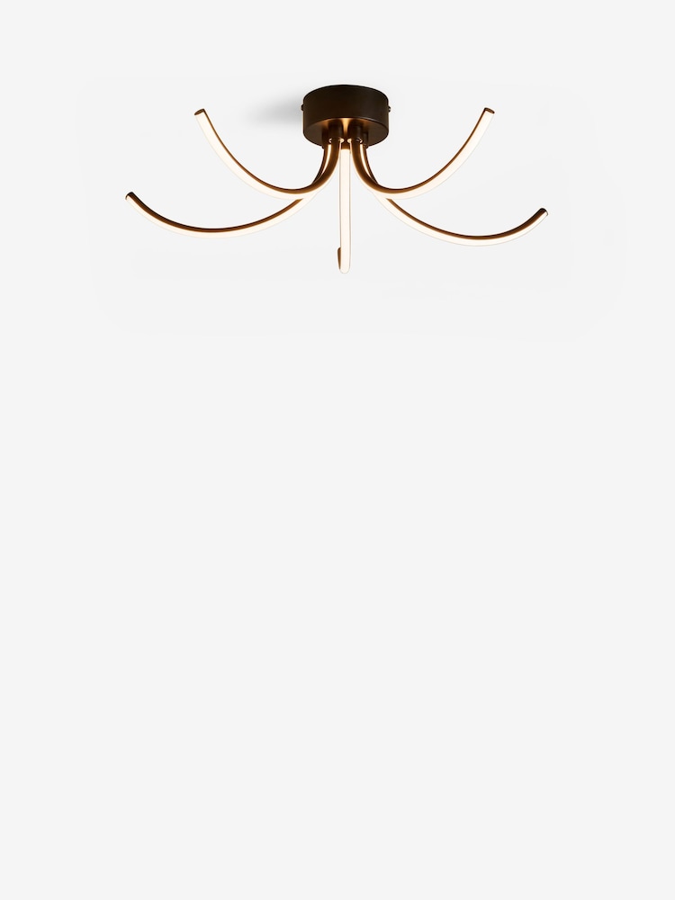 Black Layla 5 Light Flush Ceiling Light Fitting - Image 5 of 5