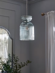 Blue Hallie Easy Fit Pendant Light Shade - Image 2 of 4