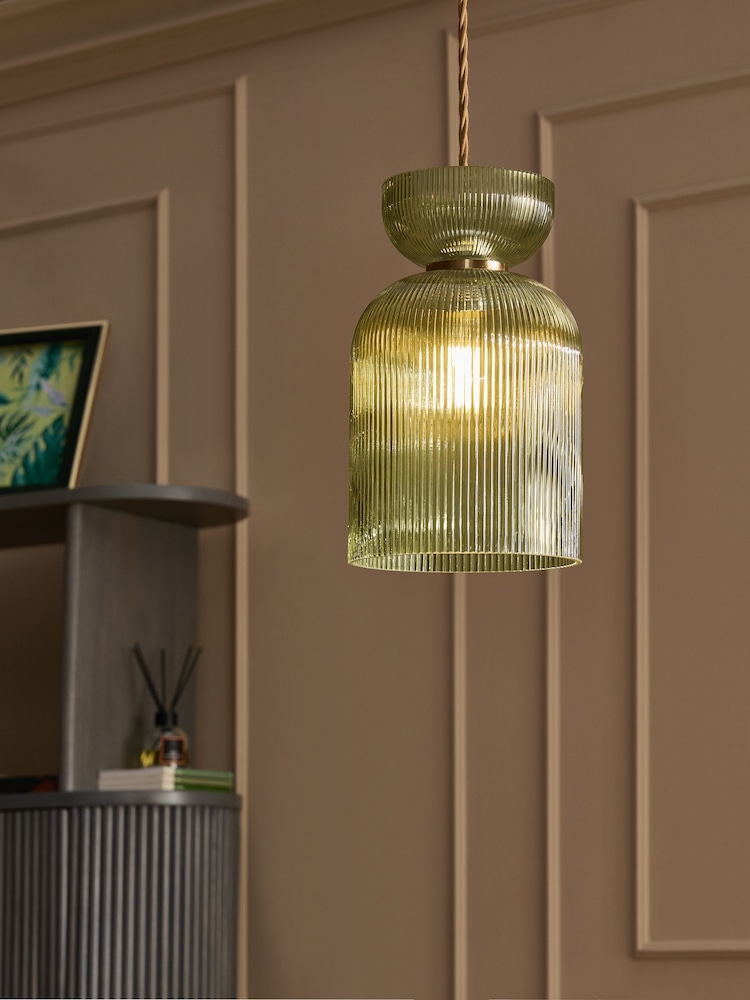 Green Hallie Easy Fit Pendant Light Shade - Image 1 of 4