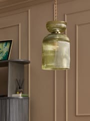 Green Hallie Easy Fit Pendant Light Shade - Image 2 of 4