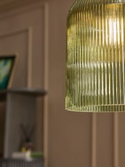 Green Hallie Easy Fit Pendant Light Shade - Image 3 of 4