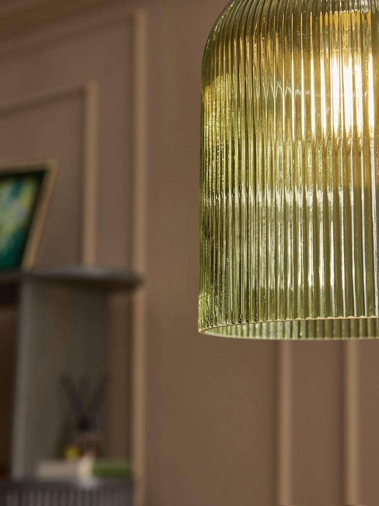 Green Hallie Easy Fit Pendant Light Shade - Image 3 of 5