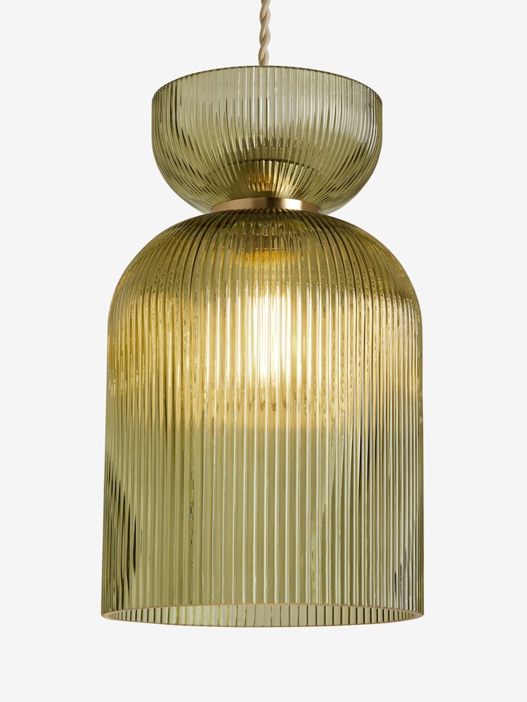 Green Hallie Easy Fit Pendant Light Shade - Image 4 of 4