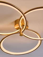 Brass Raya Large Fitting Flush Ceiling Light - Image 3 of 5