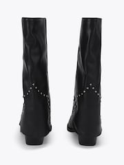 Steve Madden Black Saddle Western Boots - Image 3 of 4