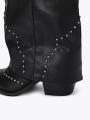 Steve Madden Black Saddle Western Boots - Image 4 of 4