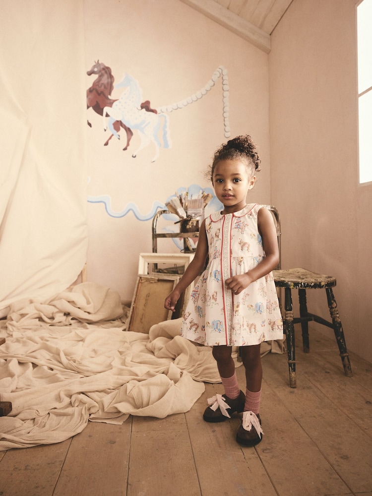 Cath Kidston Cream - Seaside Print Collar Summer Dress (3mths-8yrs) - Imagen 2 de 8