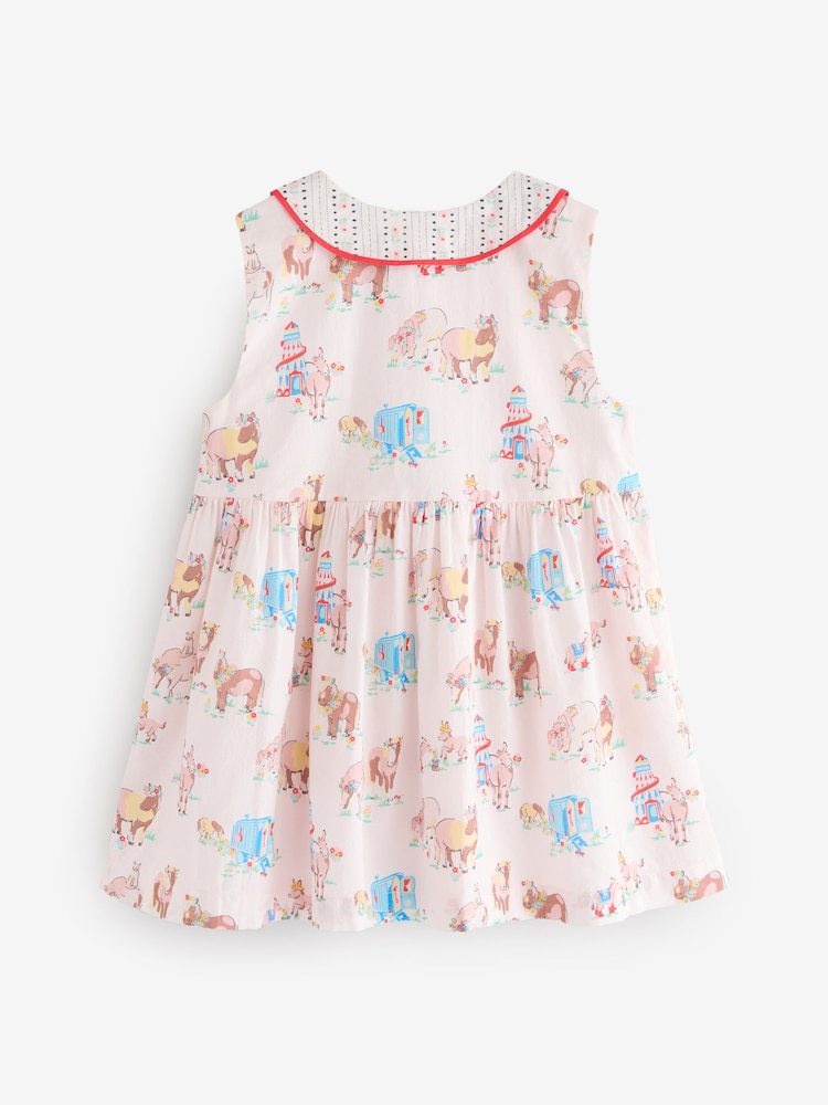 Cath Kidston Cream Seaside Print Collar Summer Dress (3mths-8yrs) - Image 6 of 8