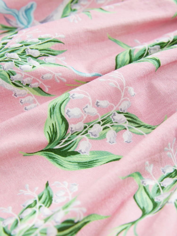 Cath Kidston Pink - Floral Print Puff Sleeve Summer Dress (3mths-8yrs) - Image 7 of 7