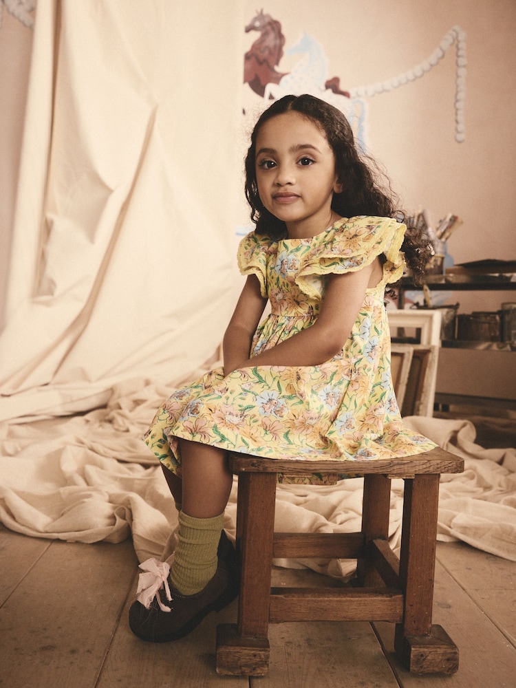 Cath Kidston Yellow - Vestido de verano con estampado de conejitos (3meses-8años) - Imagen 2 de 8