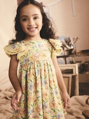 Cath Kidston Yellow - Vestido de verano con estampado de conejitos (3meses-8años) - Imagen 4 de 8