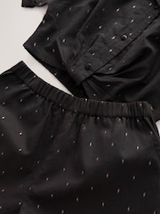 Black Co-ord Set 100% Cotton Shorts - Image 4 of 4