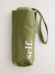 self. Khaki Green Compact Umbrella - Image 2 of 3