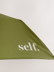 self. Khaki Green Compact Umbrella - Image 3 of 3