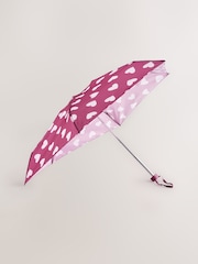 Roșu/Roz Inimă Printed - Umbrelă rulantă - Image 1 of 3